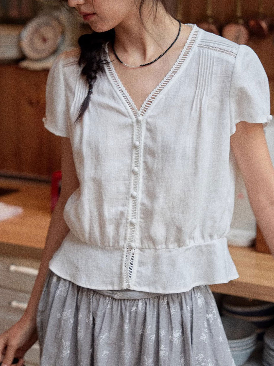 Ariana Vacation V-Neck Ruffled Top